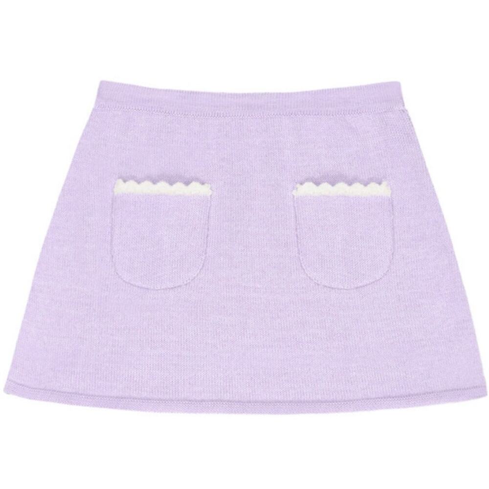 Mipounet Purple Wool Skirt Size 8